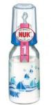 Бутылочка стеклянная НУК/NUK 125 мл, с ортодонтической антиколиковой соской из латекса, р.1M